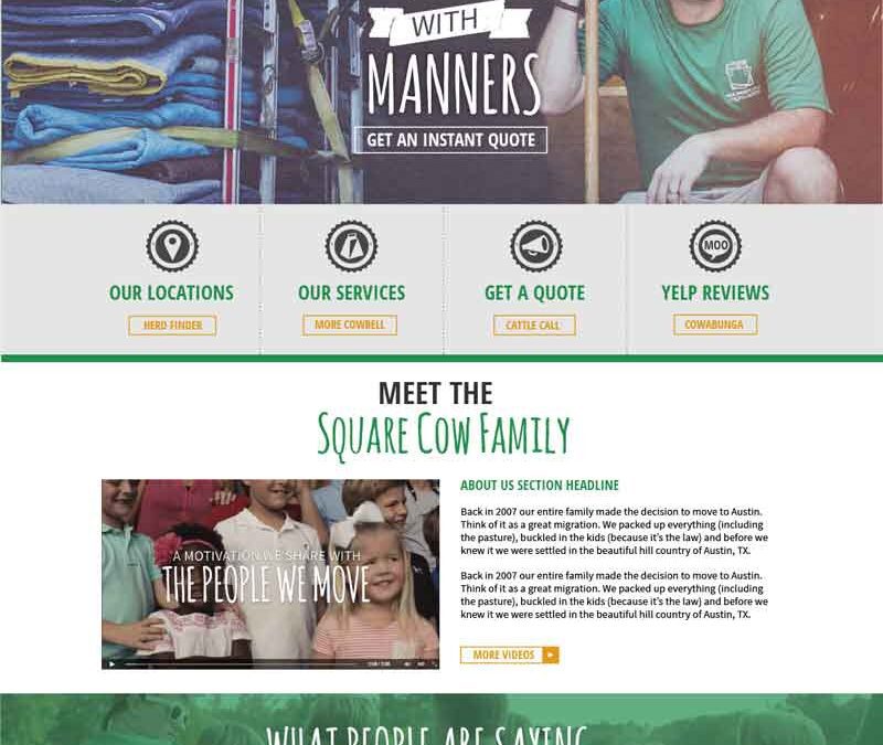 Case Study: Square Cow Moovers Powerful New Website